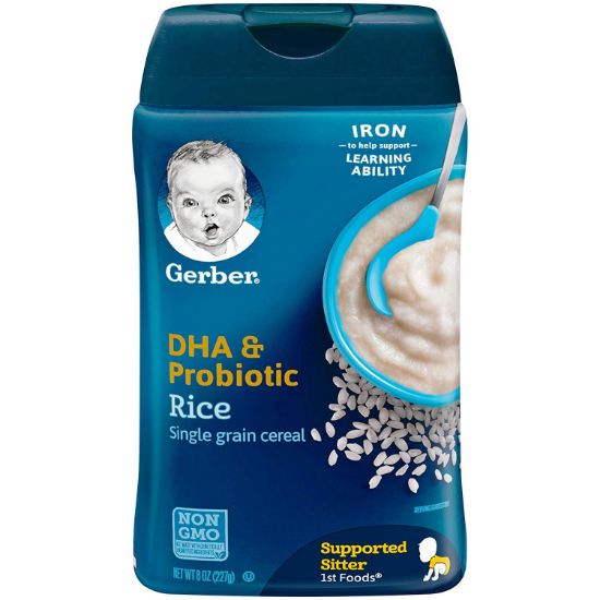 Picture of Garber DHA & Probiotic Rice Cereal for Supported Baby Sitteer 227gm