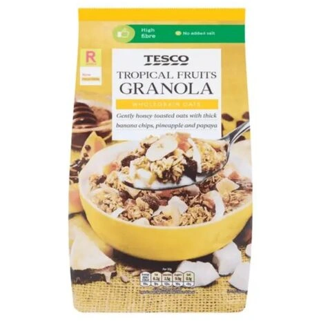 Picture of Tesco Tropical Fruits Granola- 1kg