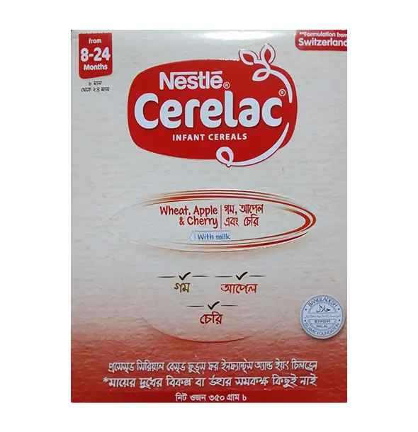 Picture of Nestle Cerelac Apple & Cherry Baby Food (8-24m) - 350g