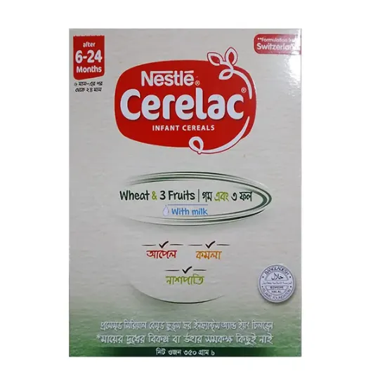 Picture of Nestle Cerelac Wheat & 3 Fruits with Milk (6-24m) - 350g