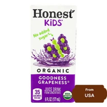 Picture of Honest Kids Goodness Grapeness, Organic Juice Drink 177 ml