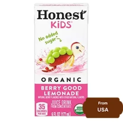 Picture of Honest Kids Organic Berry Berry Good Lemonade Juice Drink 177 ml