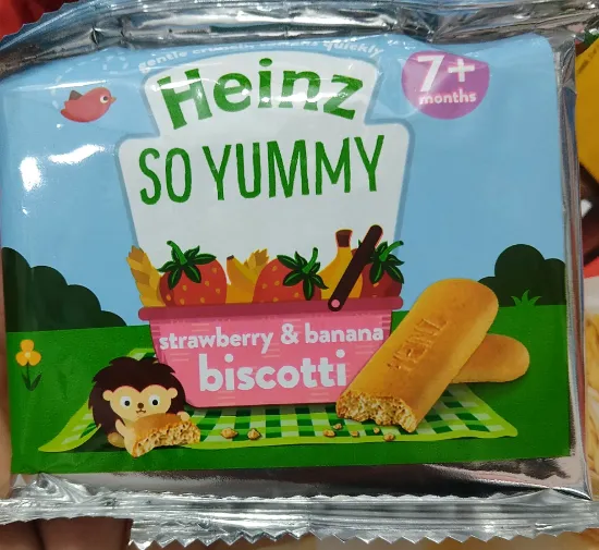 Picture of Heinz Strawberry & Banana Biscotti 7m+ - 60g (U.K)